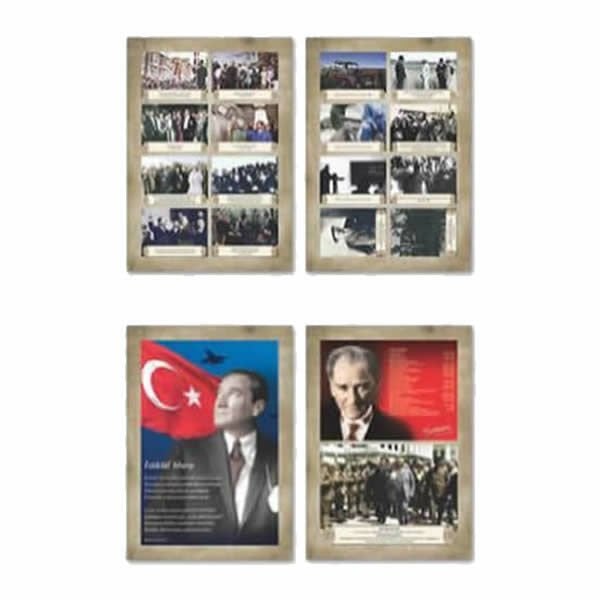Keskin Color 220871 17x24 4 lü Ata Çıkartma İlke Ve İnkılaplar Etiket