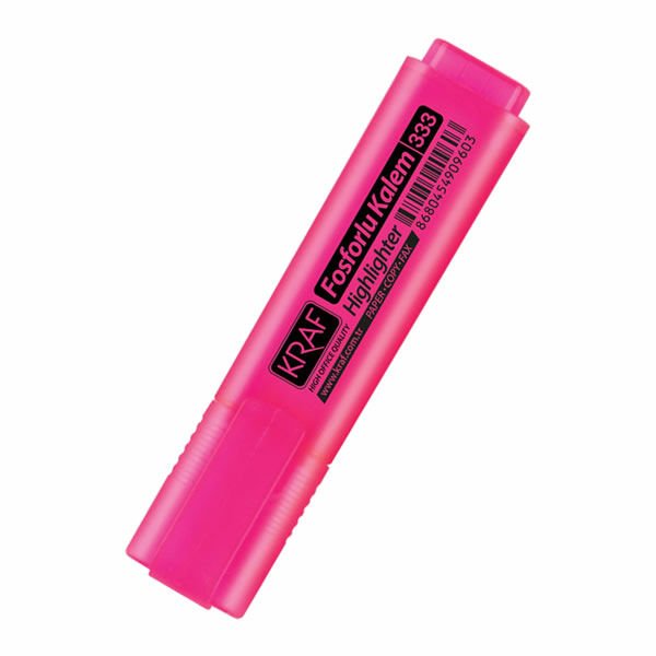 Kraf 333 Pembe Fosforlu Kalem