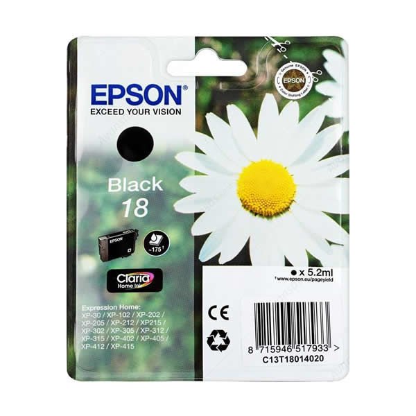 Epson T180140 18 Siyah Kartuş