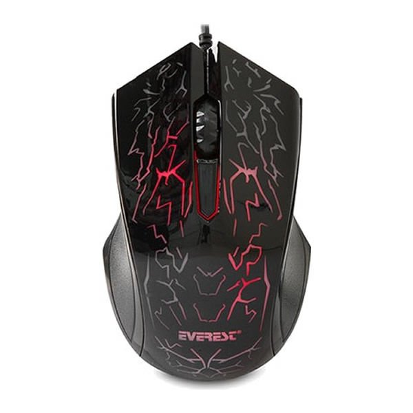 Everest SM-68X Siyah 7 Renk Usb Aydınlatmalı Oyuncu Mouse