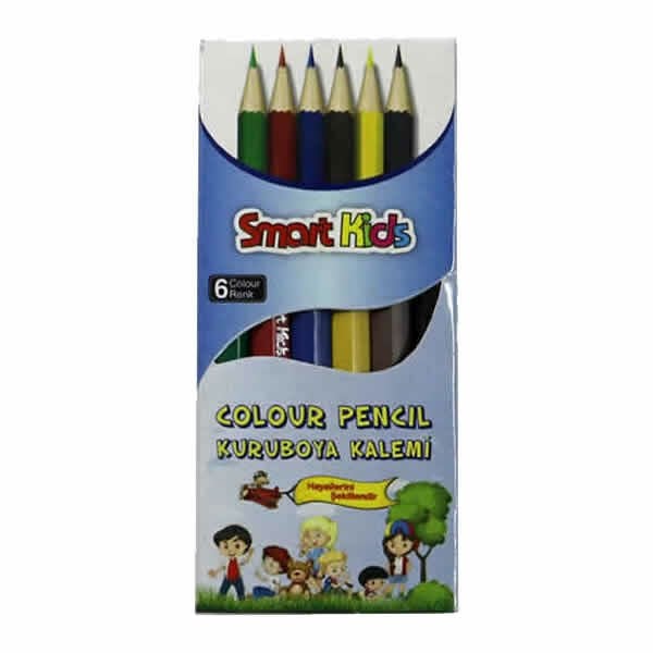Smart Kids 2966 6 lı Kısa Kuru Boya Kalemi