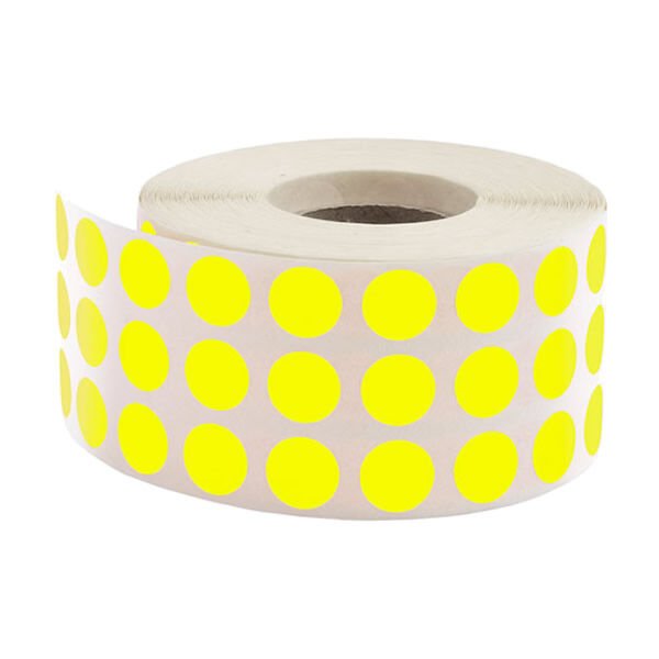 Tanex 20 mm 2500 lü 6 lı Sarı Nokta Etiketi