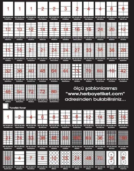 Herboy HB-1010 99,06mmX57mm Beyaz Lazer Etiket