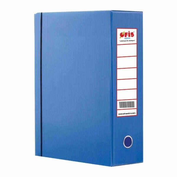 Teknofis 10x24x32 Lastikli Mavi Arşiv Kutusu