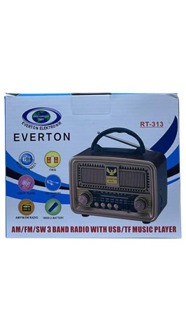 EVERTON RT-313T BLUETOOTH FM/USB/TF CARD NOSTALJİK RADYO