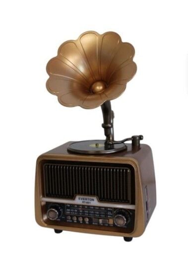 Everton Rt-601 Gramafonlu Bluetooth Fm/Usb/Tf/Aux Şarjlı Nostaljik Radyo