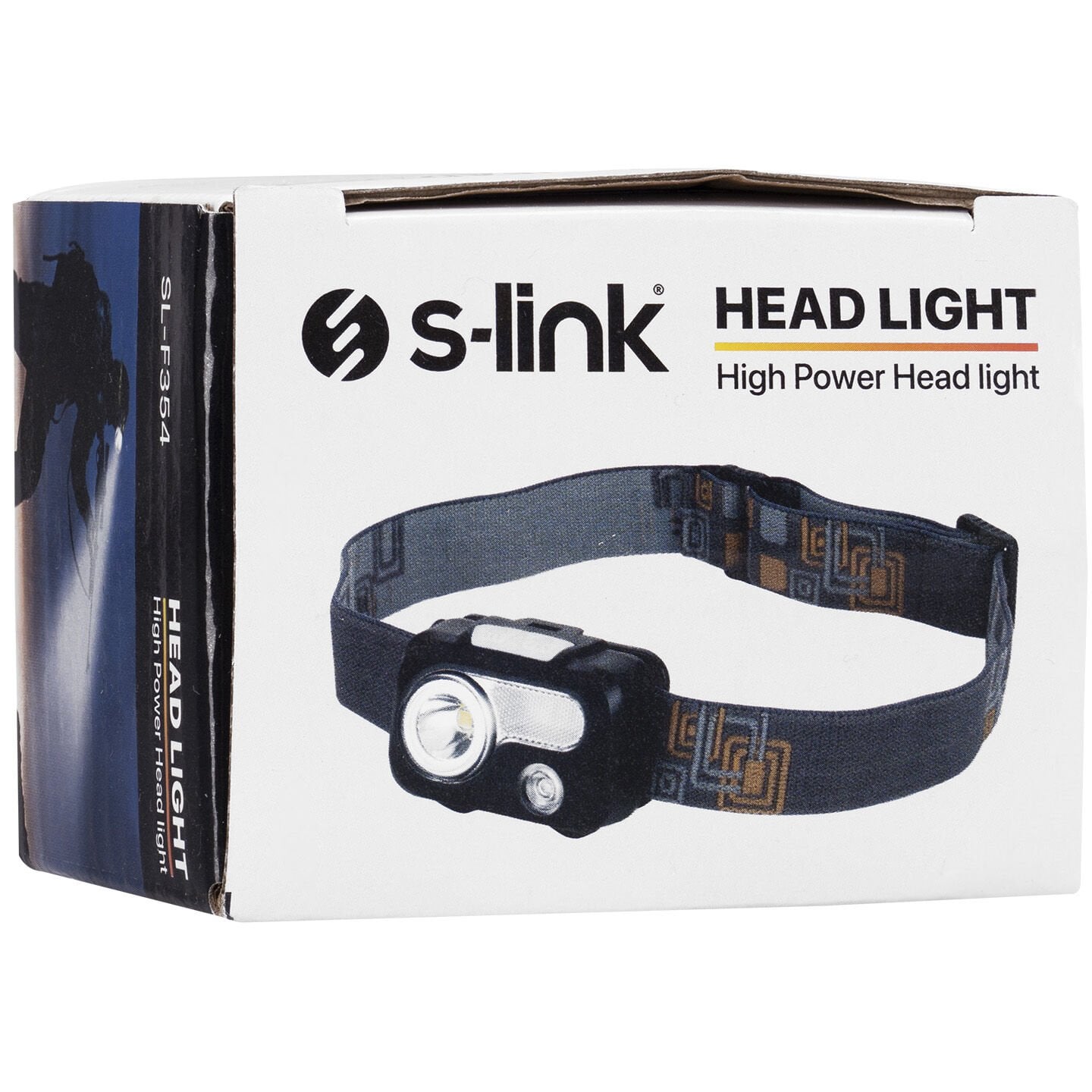 S-LİNK SL-F354 3W LED+ 2 SMD+1 KIRMIZI LED PİLLİ IŞIK AYARLI VE MODLU KAFA LAMBASI