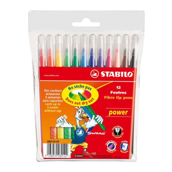 Stabilo 280/12-02 12 li Power Keçeli Kalem