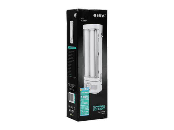 S-Link SL-3657 Beyaz-Gri 4V 1500mAh 1+36 Ledli Işıldak