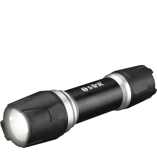 S-Link SL-F855 3W Led Pilli Alt ve Üstünde Kauçuk Korumalı Led El Feneri