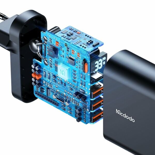 Mcdodo CH-2250 33W 1xTYPE-C 3xUSB Girişli Dijital Göstergeli Şarj Adaptörü