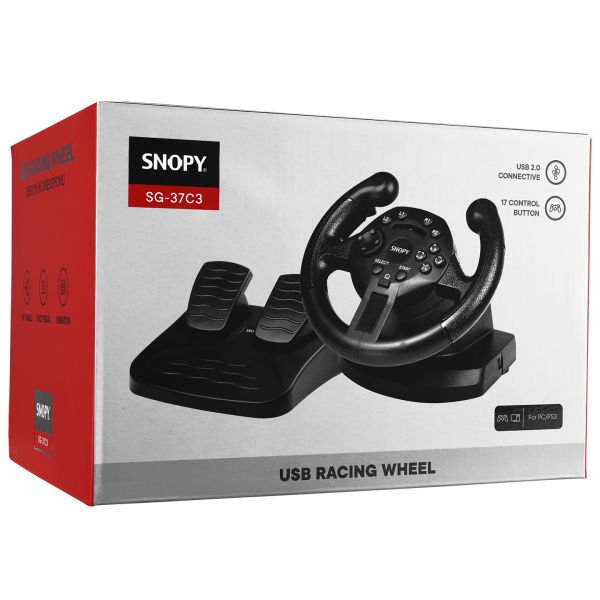 Snopy SG-37C3 PS3-PC Pedallı ve Titreşimli Oyuncu Direksiyonu