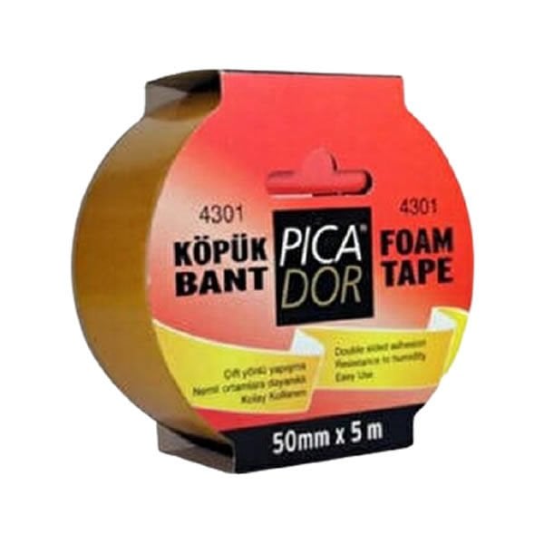 Picador 4301 5mtX50mm Çift Taraflı Köpük Bant