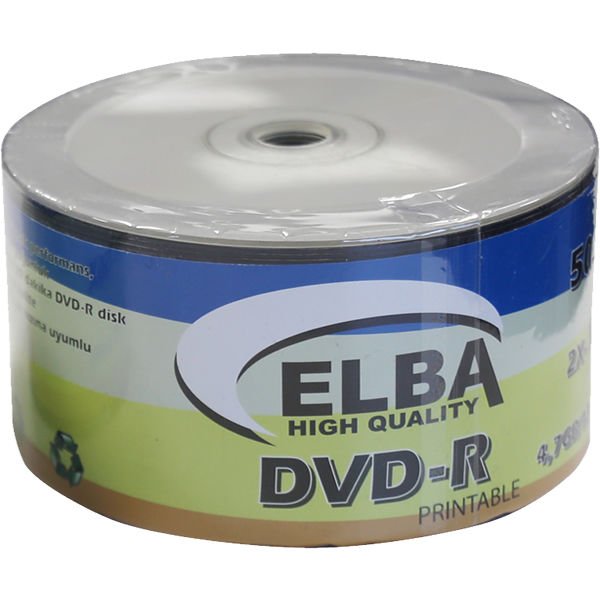 ELBA 4.7 GB/120 MİN 16X SHRİNK PRİNTABLE DVD-R CD KUTUSU