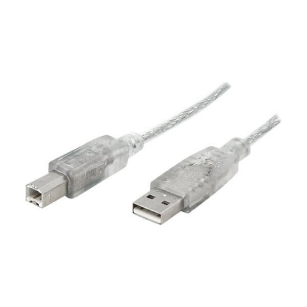 Vcom Cu201 10 mt 2.0 Usb Şeffaf Beyaz Yazıcı Kablo