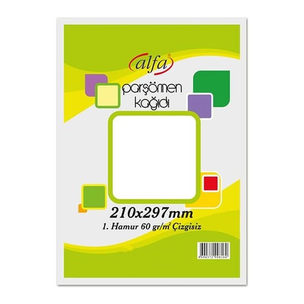 Alfa A4 175 li Çizgisiz Parşömen kağıdı