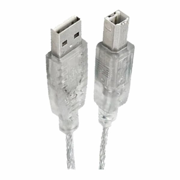 Vcom Cu201 7 mt 2.0 Usb Şeffaf Beyaz Yazıcı Kablo
