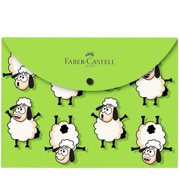 Faber-Castell 4 Desenli Çıtçıtlı Dosya