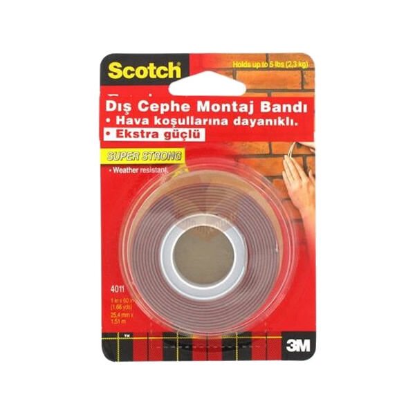 Scotch 4011 Dış Çift Taraflı Cephe Köpük Bant