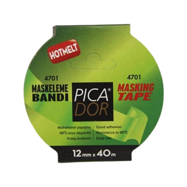 Picador 4701 Askılı 12mmX40mt Maskeleme Bandı