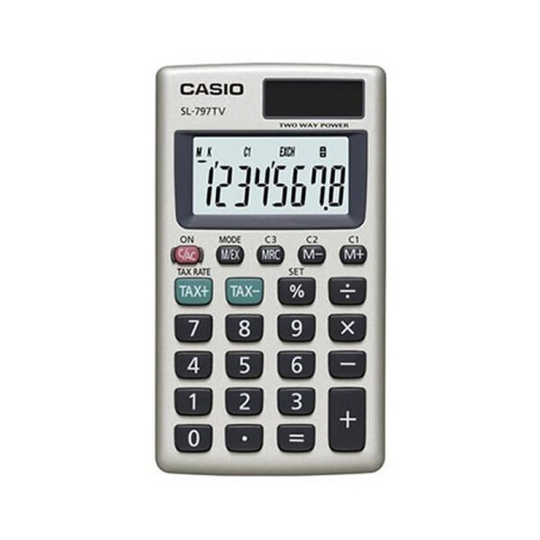 Casio SL-797TV-GD 8 Haneli Altın Renk Hesap Makinesi