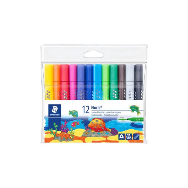 Staedtler 328-B 3 mm 12 li WP12 Noris Üçgen Jumbo Keçeli Kalem