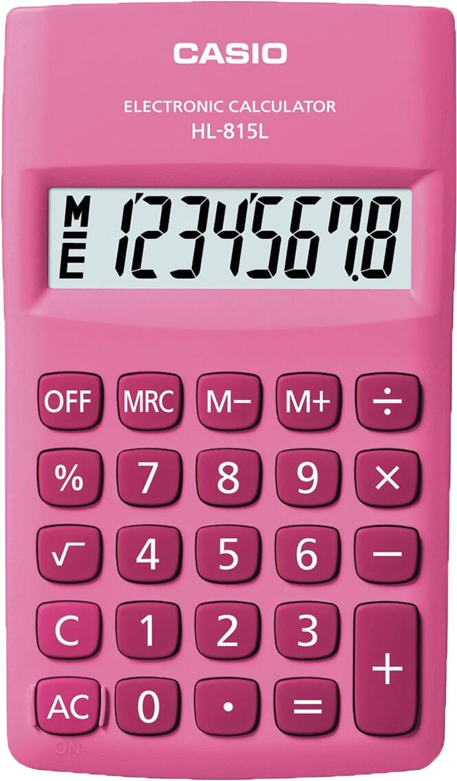 Casio HL-815L-PK 8 Haneli Pembe Hesap Makinesi