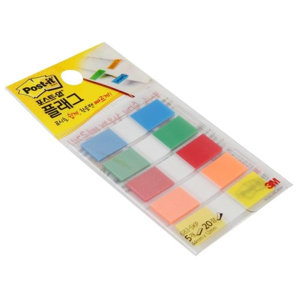 Post-It 683-5KP 12x44  20 Yaprak 5 Renk İndex Not Kağıdı