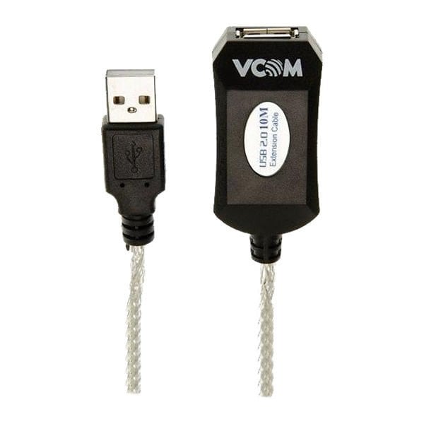 Vcom CU823-10 10 mt Siyah 2.0 Usb Uzatma Kablosu