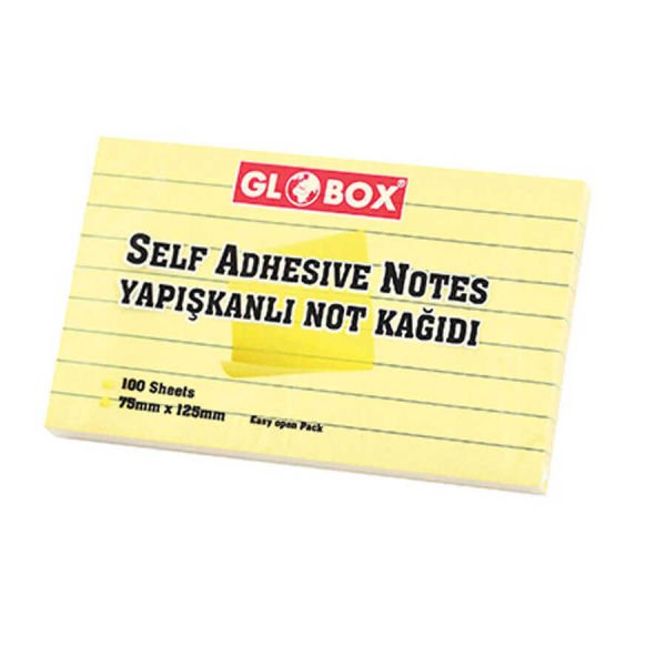 Globox 1026 75x125 mm 100 Yaprak Çizgili Not Kağıdı