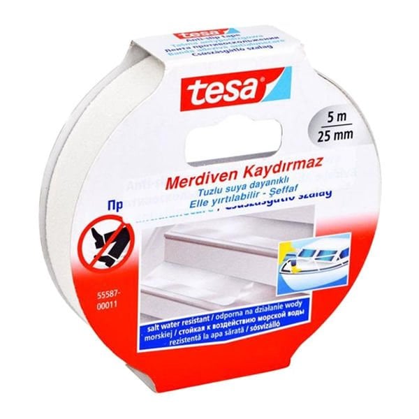 Tesa 55587-00011-11 Şeffaf 5mtX25mm Merdiven Kaydırmaz Bant