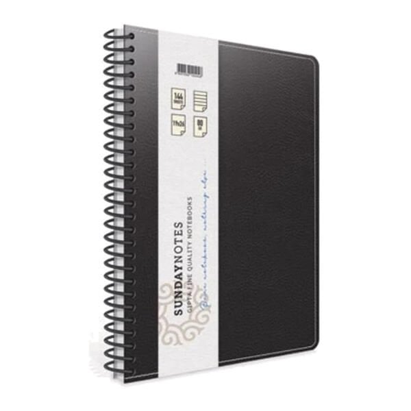 Gıpta Sunday Notes 19x26 140 Yaprak Kareli Spiralli Deri Kapaklı Defter