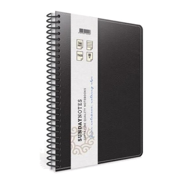 Gıpta Sunday Notes 19x26 140 Yaprak Çizgili Spiralli Deri Kapaklı Defter