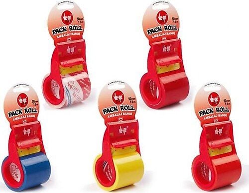 VEGE 50MMX15MT PACKROLL TURUNCU BEYAZ KIRMIZI BANT