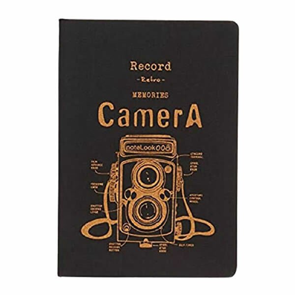 Scrikss A5 Tekstil Kapak Kamera Sarı Çizgili Defter