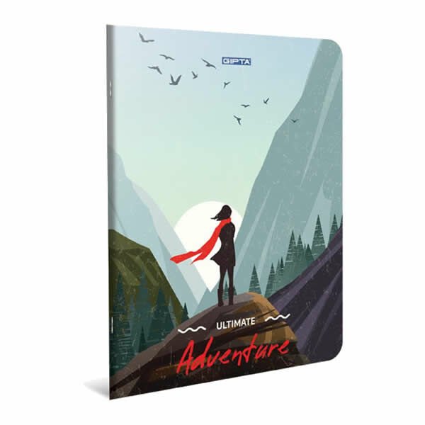 Gıpta Adventure A4 60 Yaprak Kareli Tel Dikişli Karton Kapaklı Defter