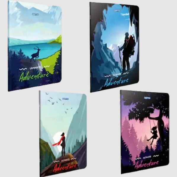 Gıpta Adventure A4 60 Yaprak Çizgili Tel Dikişli Karton Kapaklı Defter