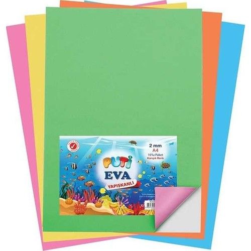 Puti 1116 A4 10 lu Karışık Renk Klasik Eva