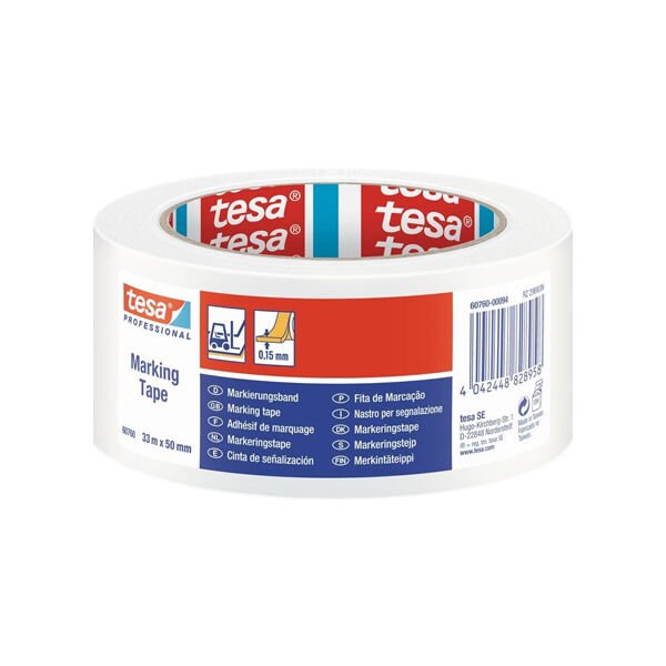 Tesa 33mtX50mm Beyaz Yer İşaretleme İkaz Bandı