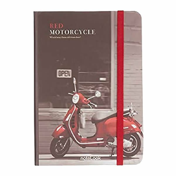 Scrikss A5 Red Motorcycle Çizgili Defter