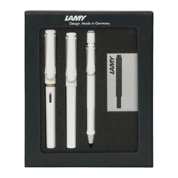 Lamy Safari Beyaz Dolma&Versatil&Roller Kalem Seti