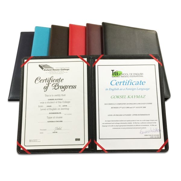 2K 888-6 23X32 Kırmızı Suni Deri Diploma Kabı