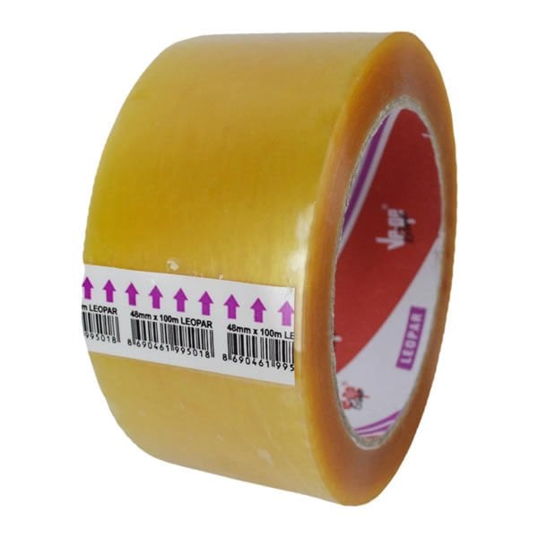 Vege 48mmX100mt Leopar Şeffaf Ambalaj Bandı