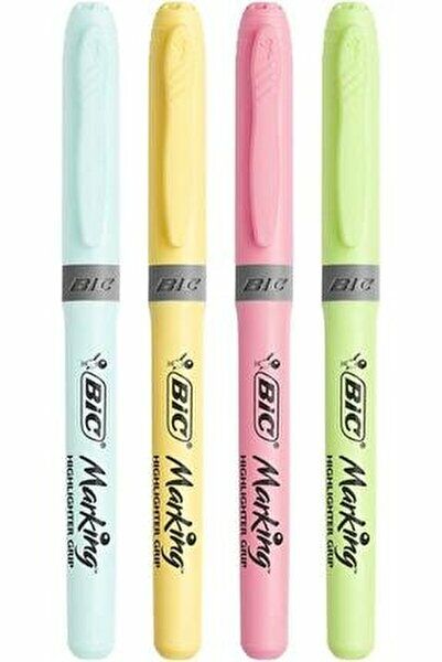 Bic 964859 Marking Grip Pastel Renkler Fosforlu Kalem 4 lü Blister Set
