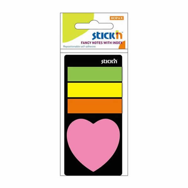 Hopax 21477 Kalp Ve Indexli Yapışkanlı Not Kağıdı