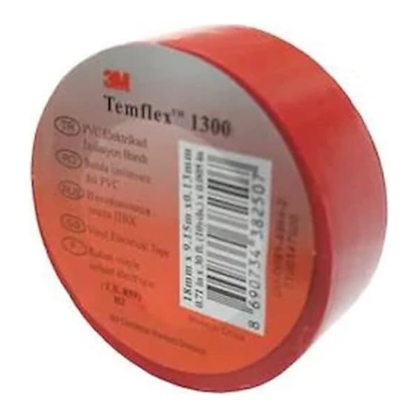 3M TEMFLEX 1300E 18MMX10MT KIRMIZI İZOLE BANT