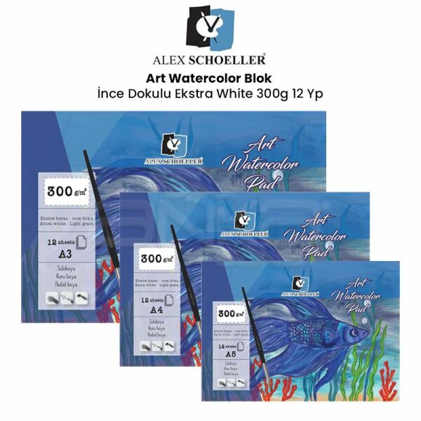 Alex Schoeller 35x50 120 gr 15 Yaprak Spiralli Resim Defteri