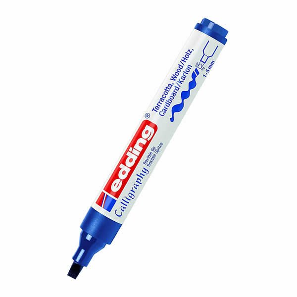 Edding E-1455 Mavi Çelik Kaligrafi Kalemi