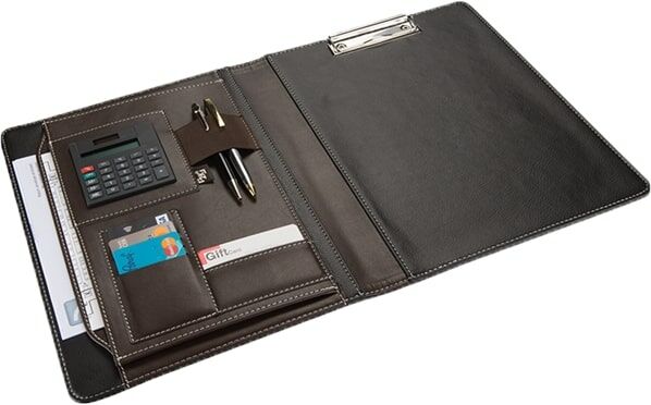 2K 532K A4 Kahve Suni Deri Hesap Makinalı Sekreterlik