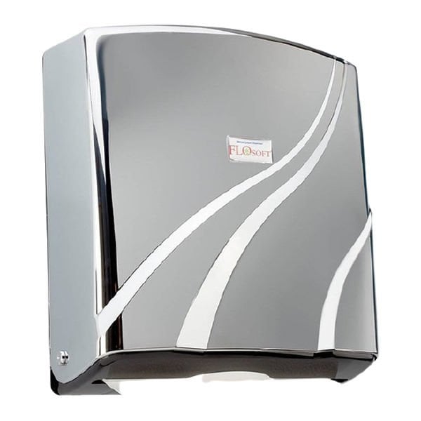 Flosoft F090 300 Adet Z Katlamalı Krom Kağıt Havlu Dispenseri